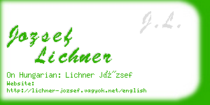 jozsef lichner business card